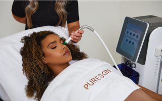 pure hydro women on bed treatment
