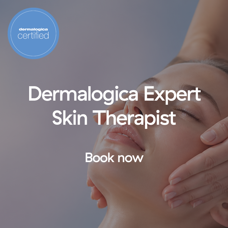 Professional facial treatment representing Dermalogica Expert-level skincare at body and mind salon in Milgavie